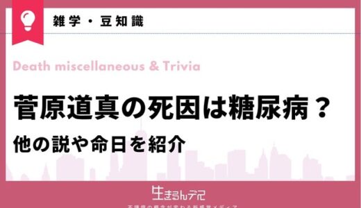 菅原道真の死因は糖尿病？他の説や命日を紹介