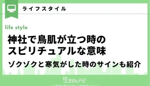 神社で鳥肌が立つ時のスピリチュアルな意味｜ゾクゾクと寒気がした時のサインも紹介